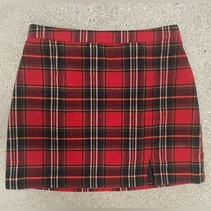 Hollister Ultra High-rise Wool Plaid Flannel mini Skirt size large